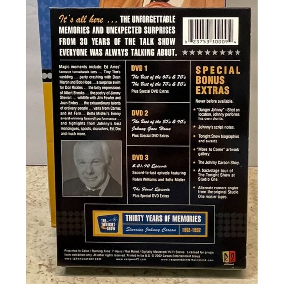 Johnny Carson Ultimate Collection 3 DVD Set The Tonight Show Long Box 7 Hours - Picture 4 of 8